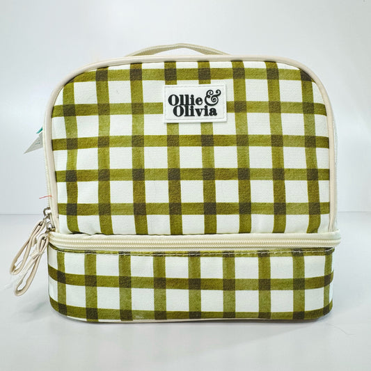 Ollie & Olivia Cooler Bag - Green Checker