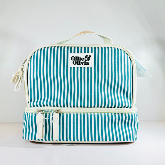 Ollie & Olivia Cooler Bag - Green Stripe