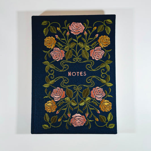 Punch Studio Embroidered Roses Journal