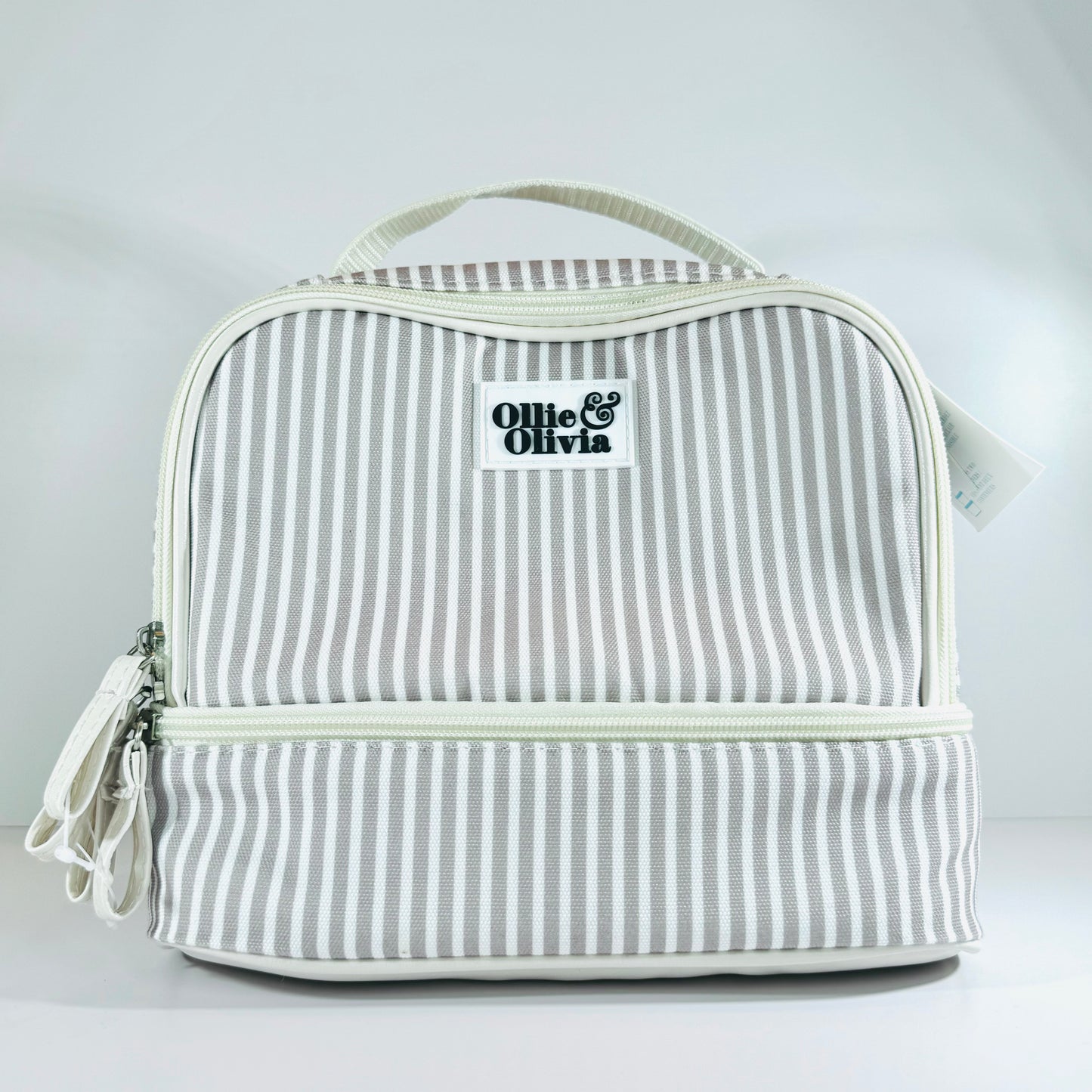 Ollie & Olivia Cooler Bag - Grey Stripe